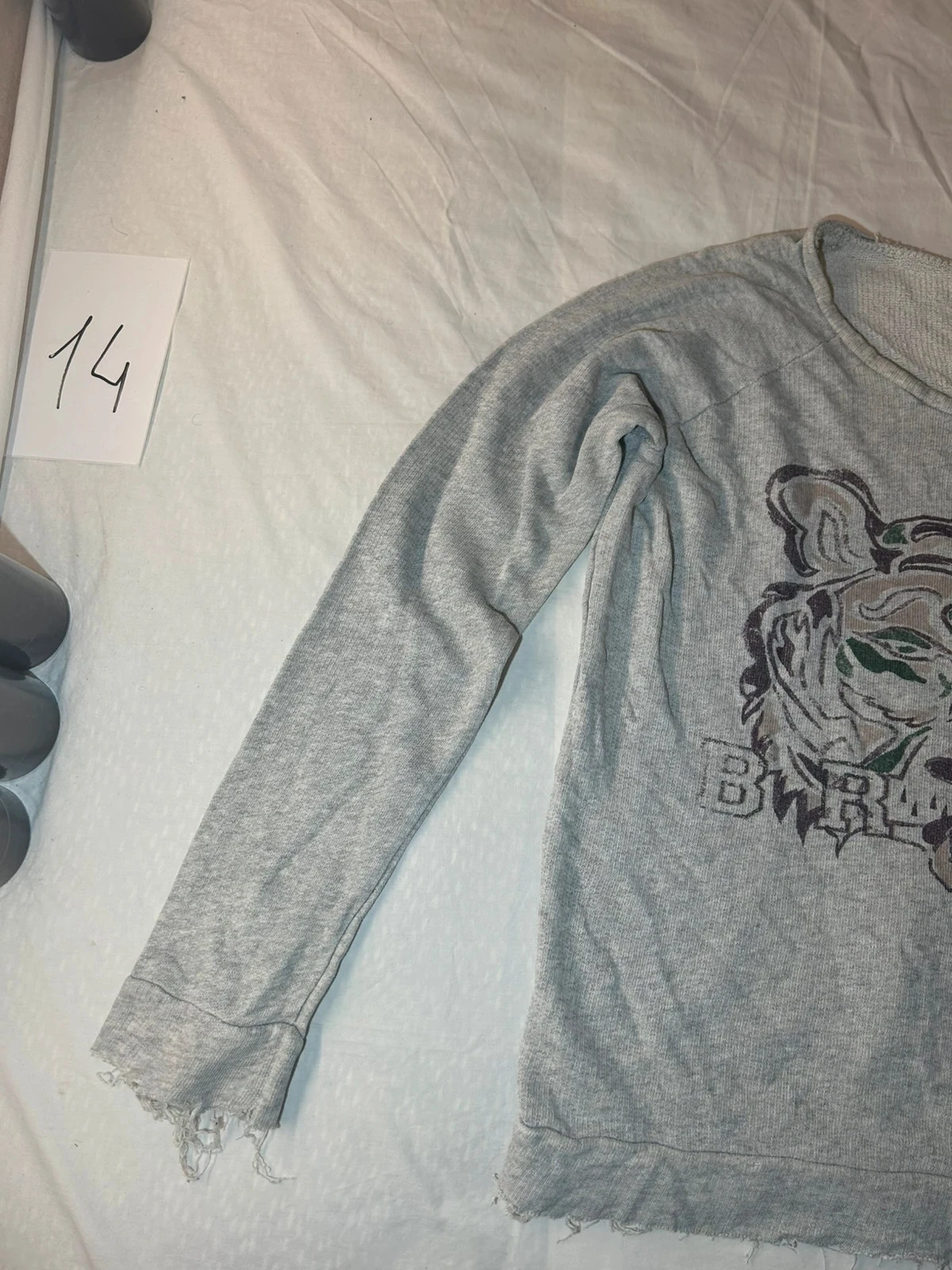 Grijze vintage geribbelde trui van Zara Trafaluc – photo 7